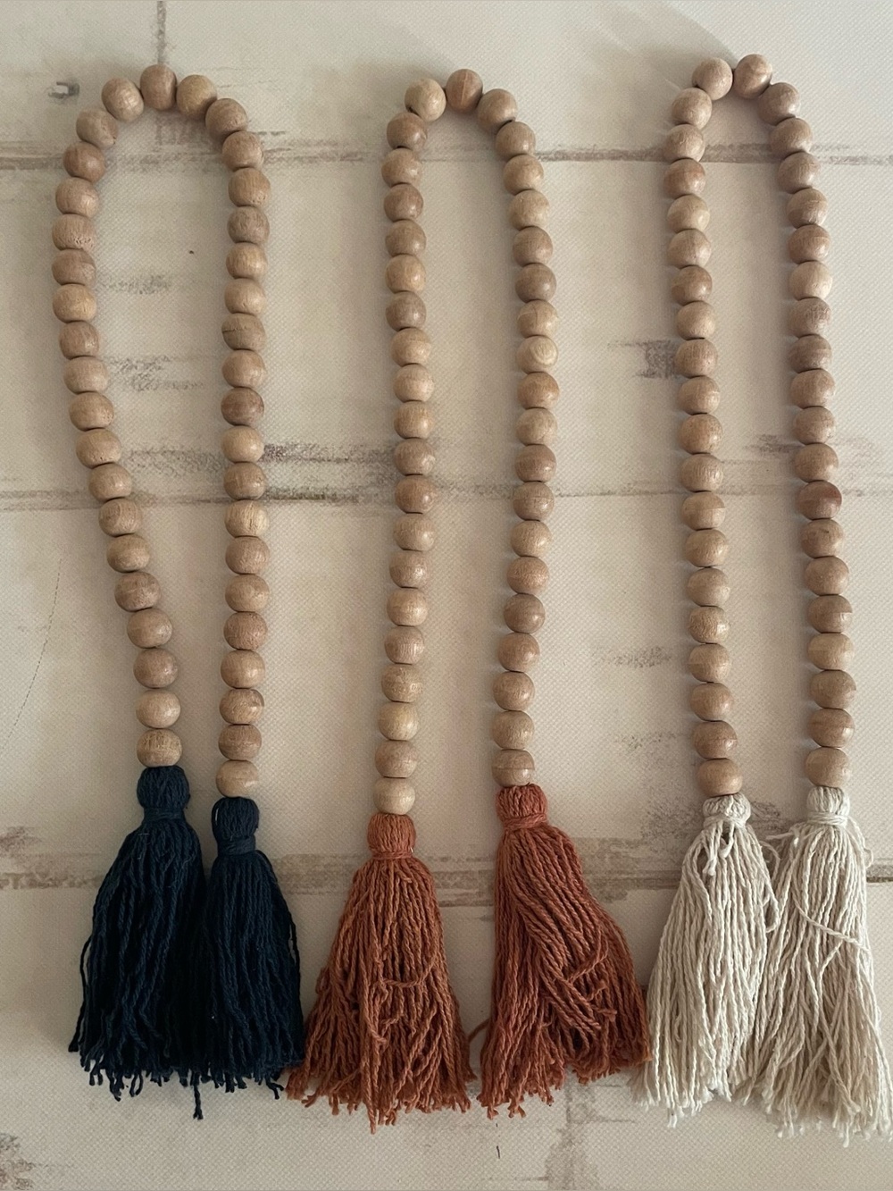 Cottagecore Decorative Wooden Bead Garland Lot - Picture 8 of 8